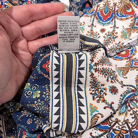 Bailey Blue Boho Print Cold Shoulder Sheath Dress, Women’s Size Small. - Picture 14 of 15